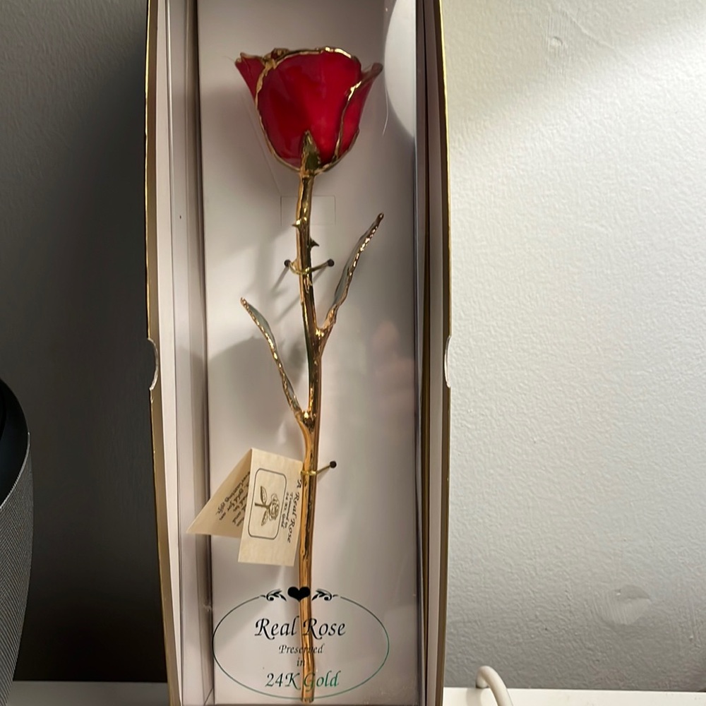 Real Rose Preserved in 24K Gold